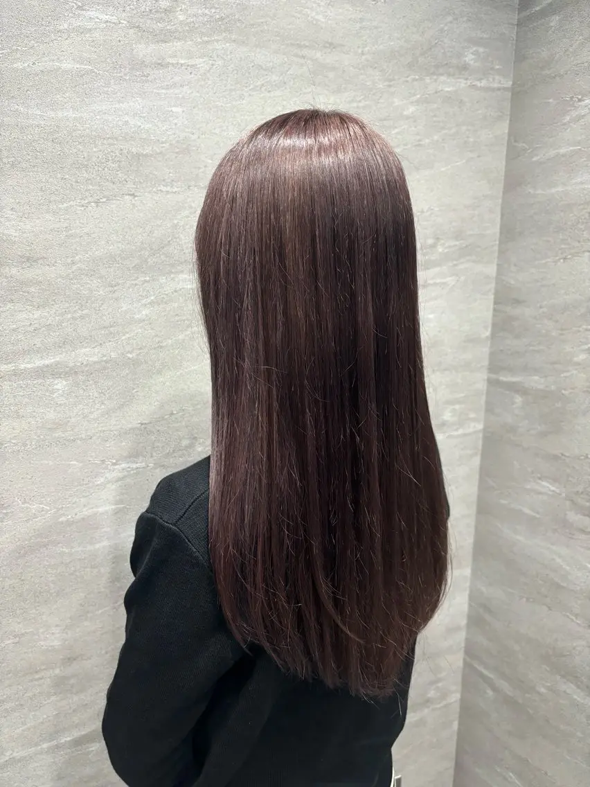 ロング カラー ブラウンカラー ピンクカラー ピンクブラウン 永井大樹✨ 透明感カラー✨のヘアスタイル