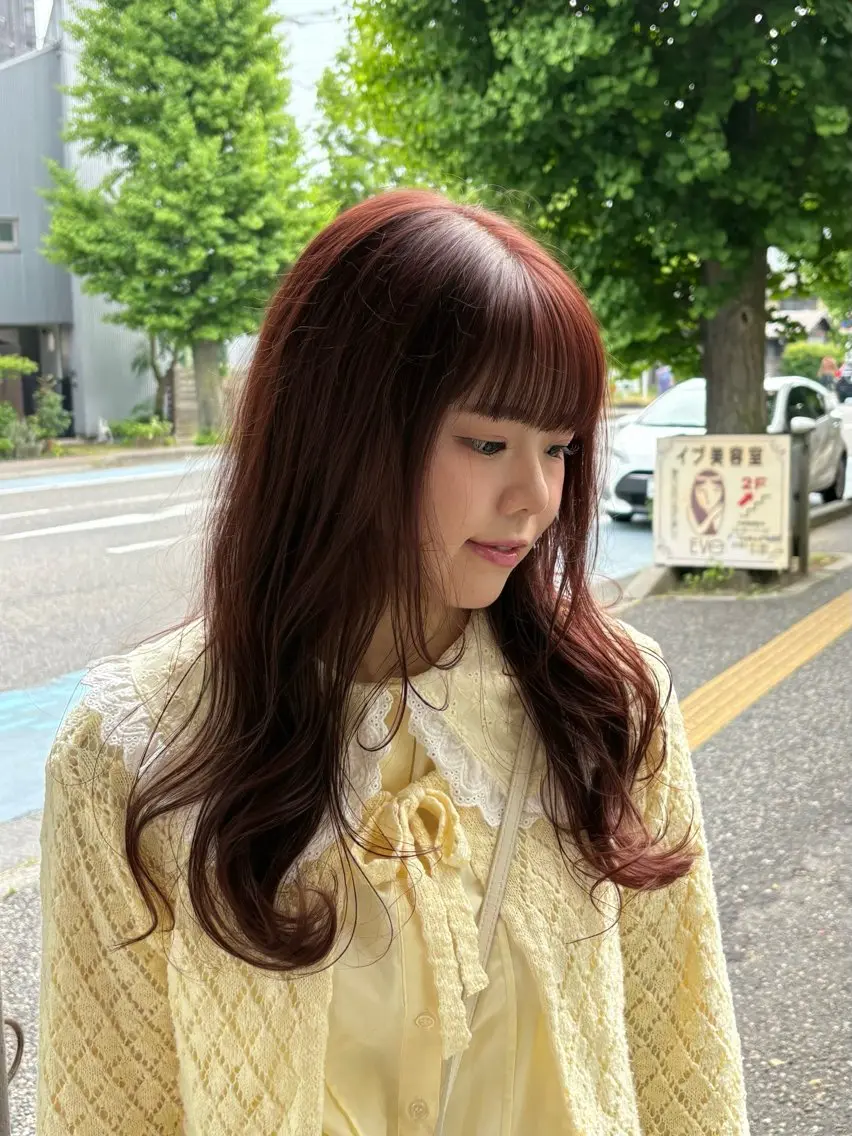 ロング カラー カット ヘアカラー トリートメント ORe'S HAIR BE GLaDユウナのヘアスタイル