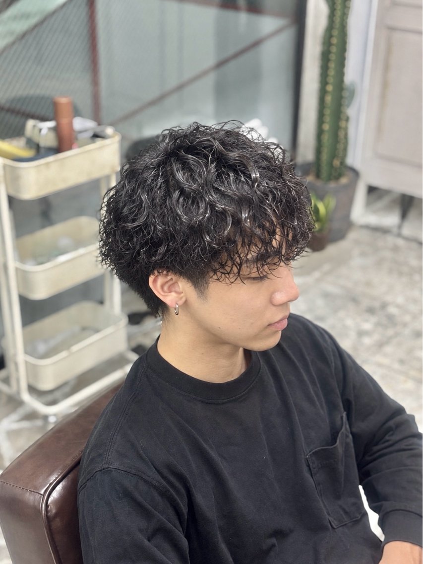 パーマ メンズ カット パーマ 🔥メンズパーマ/ フェード菅谷尚悠🔥のヘアスタイル