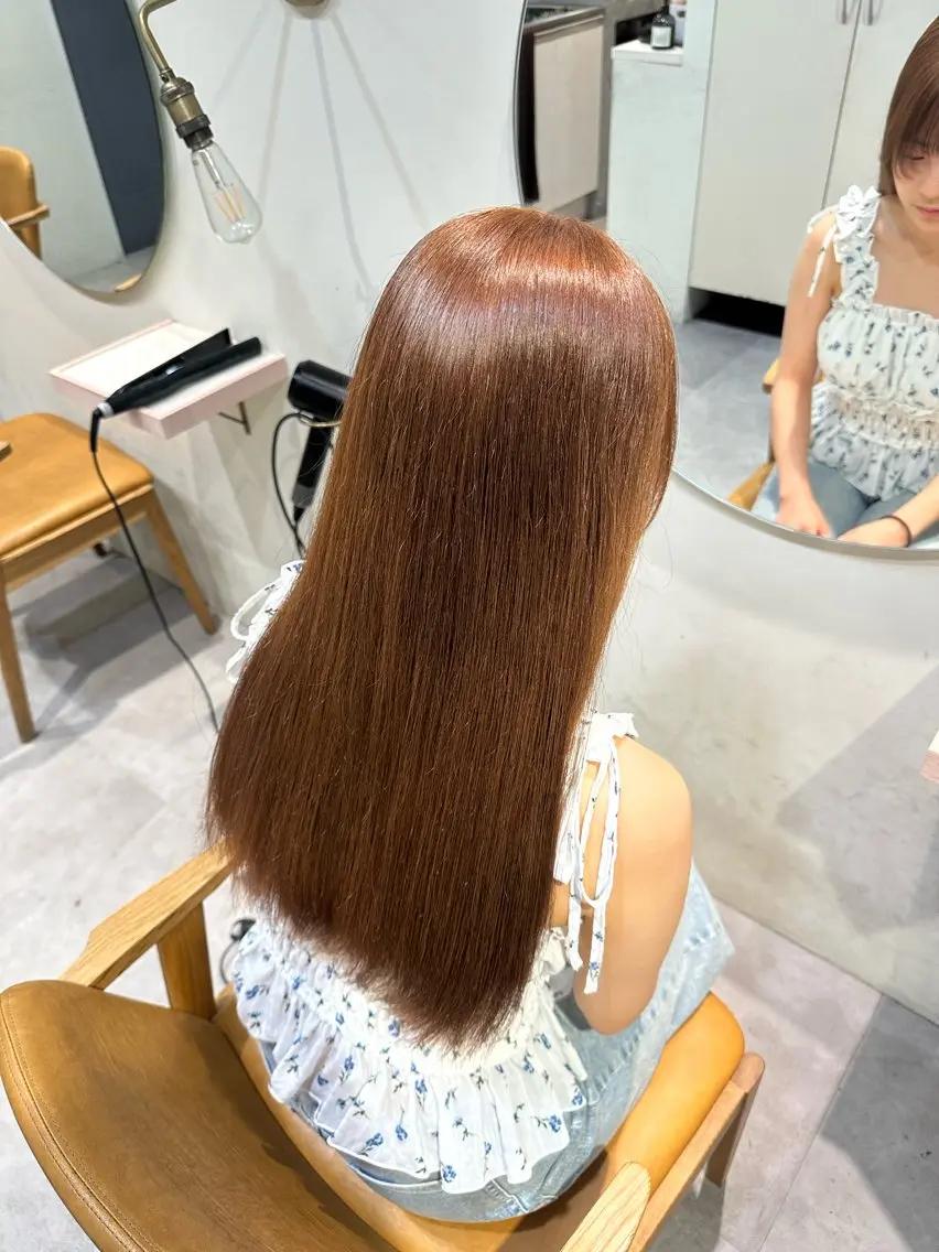 ロング カラー ヘアカラー HANAME 原宿美容室のヘアスタイル