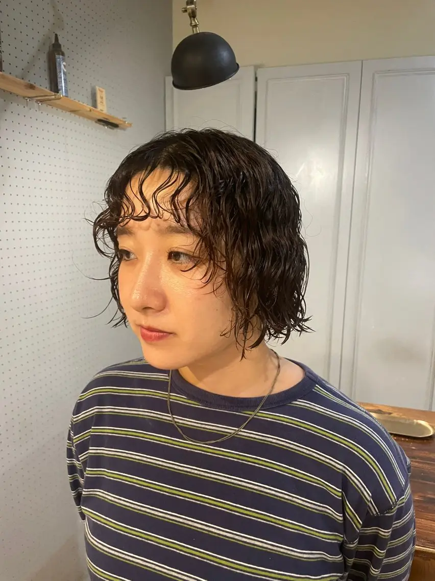 ショート パーマ カット パーマ 🤩噂のMr.髪ポジ ティブ®️yu🤩のヘアスタイル