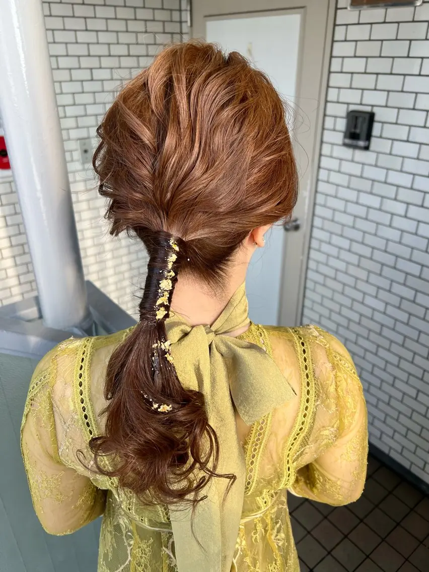 ヘアアレンジ ポニーテール ヘアセット 大人可愛いヘアメイク 💋🧚‍♀️しずかのヘアスタイル