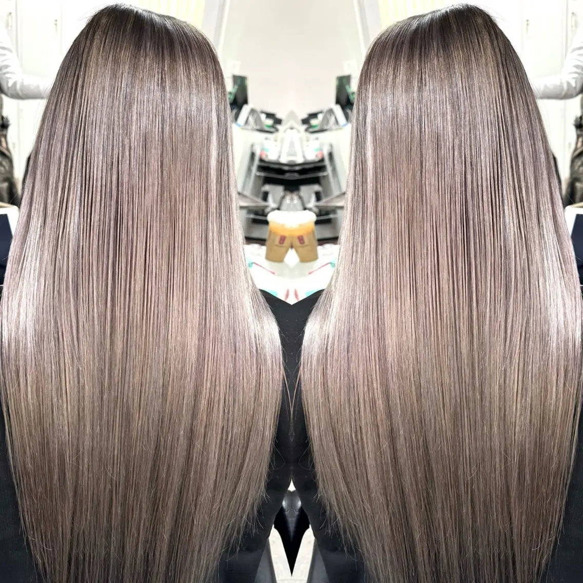 ロング バレイヤージュ ボブ🌈ナツヤのヘアスタイル