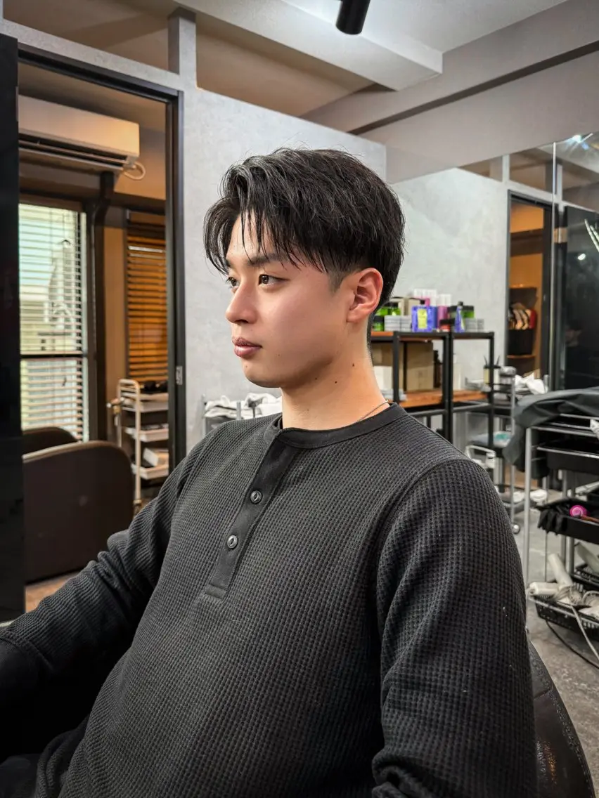 ショート カラー パーマ ヘアアレンジ メンズ メンズパーマ ニュアンスパーマ カット パーマ 【メンズ専門美容師】 NUMBER.12のヘアスタイル