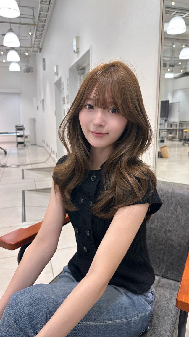 ロング カラー カット ヘアカラー 上品モテヘア🩶 karen🩶のヘアスタイル