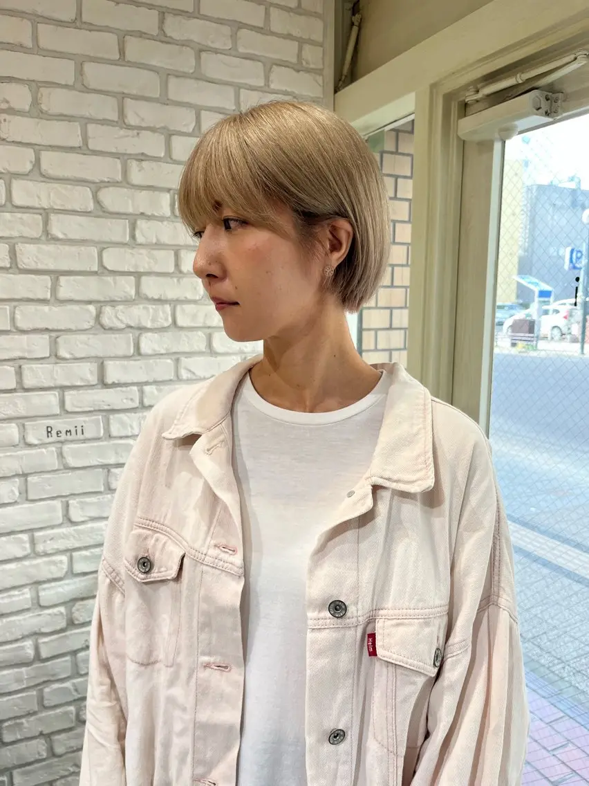 ショート カラー カット ヘアカラー ミジュ/ メンズモデル募集のヘアスタイル