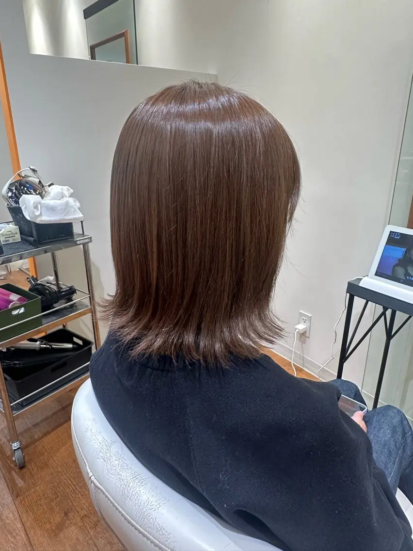 ミディアム カット ヘアカラー トリートメント anoたまプラーザ 牧野直樹のヘアスタイル