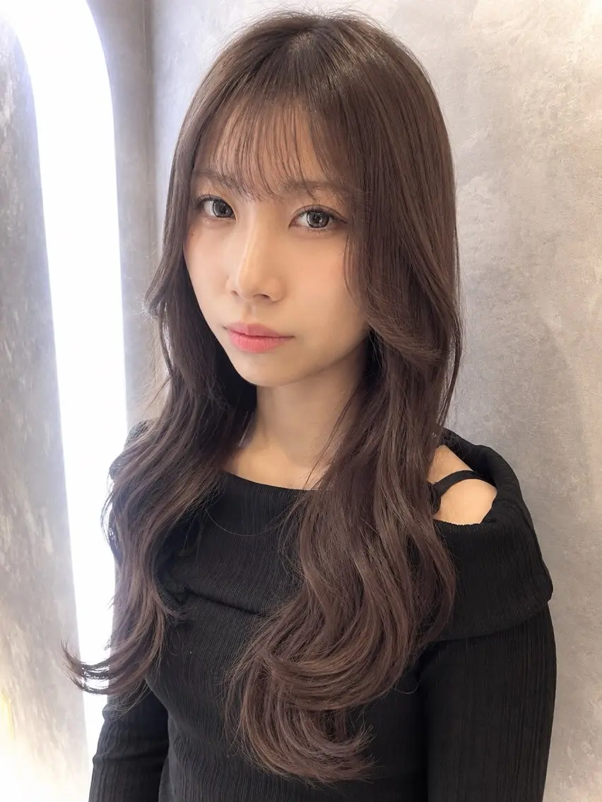 ロング カラー カット ヘアカラー 韓国/美髪 縮毛矯正 /tomoki🍀のヘアスタイル