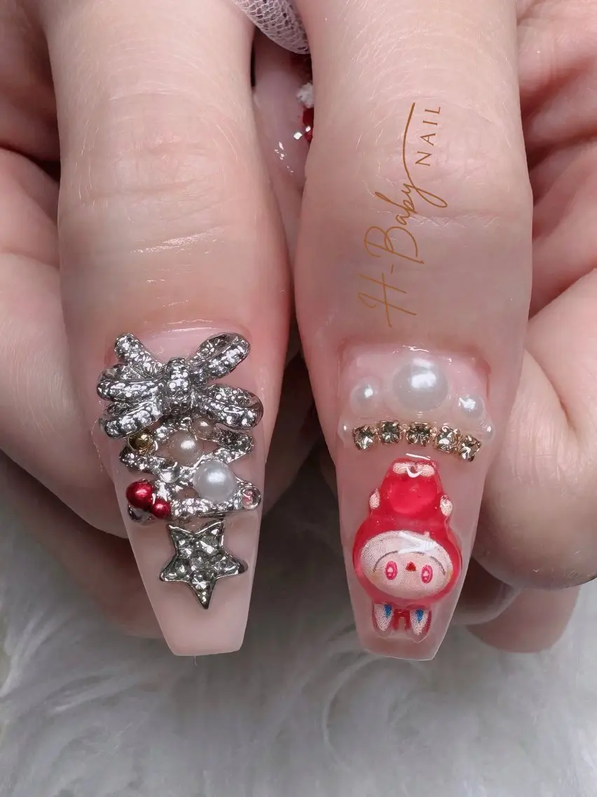 ネイル フレンチネイル ジェルネイル ハロウィン 韓国ネイル マグネットネイル ハンドネイル Hbaby nailのネイルデザイン