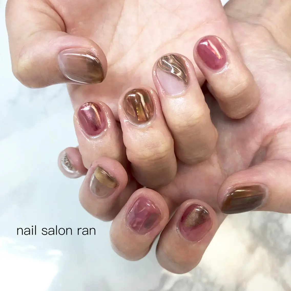 ネイル クリアネイル nailsalon ranのネイルデザイン