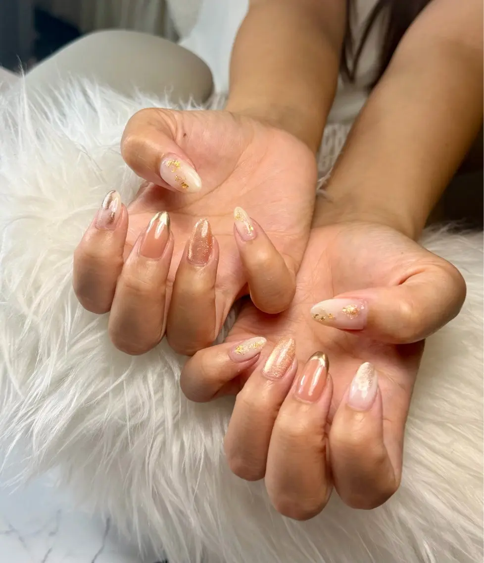 ネイル ジェルネイル 韓国ネイル 持ち込み パラジェル ワンホンネイル ハンドネイル Min. Nail Salonのネイルデザイン