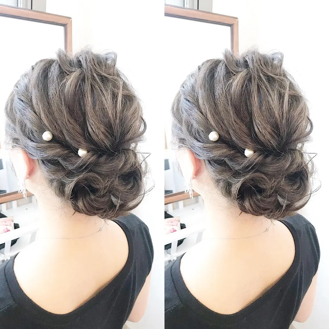 セミロング ヘアアレンジ 早朝✨ヘアセット 着付け/清水玲歌のヘアスタイル