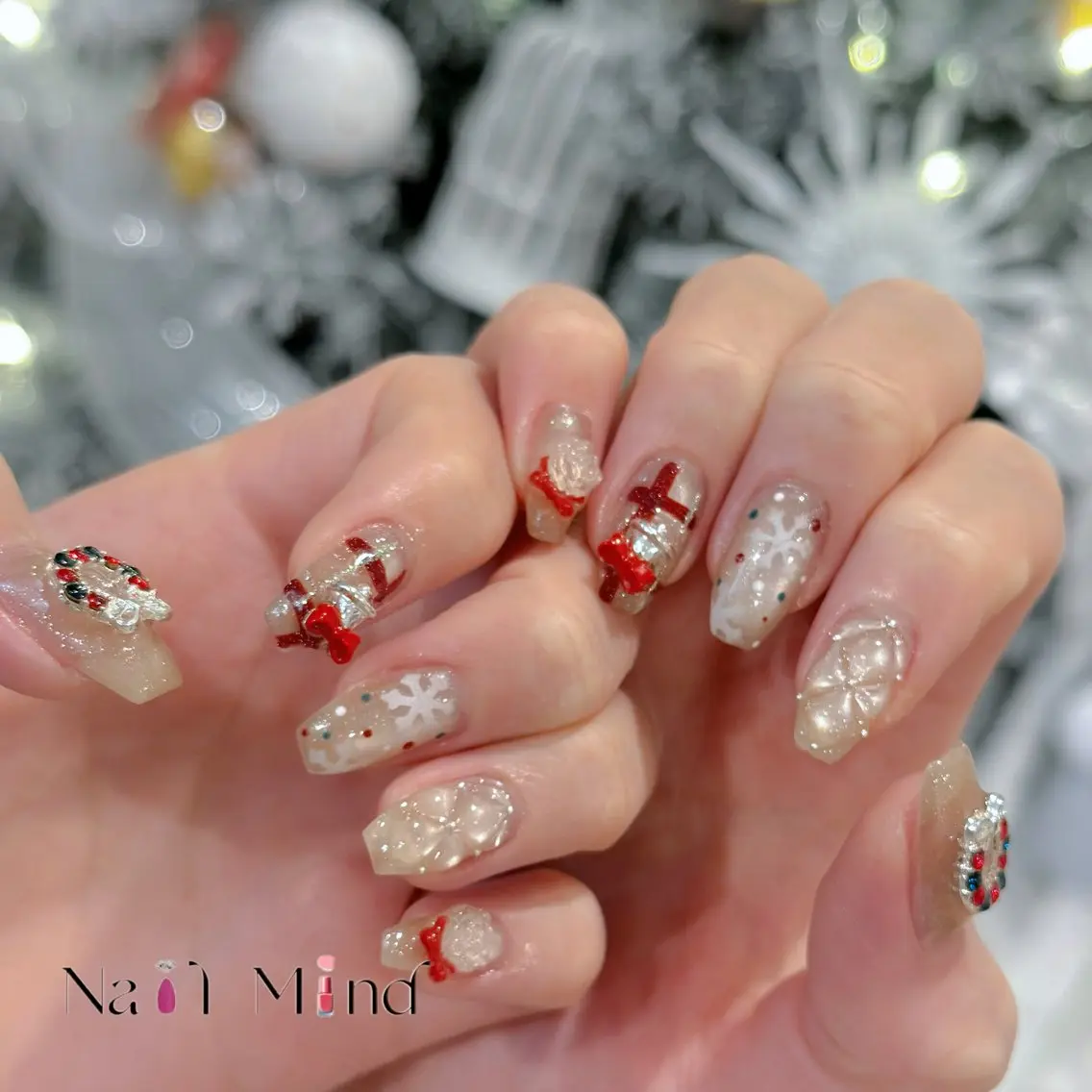 ネイル リボン ハンドネイル Nail Mind (NaONail)のネイルデザイン