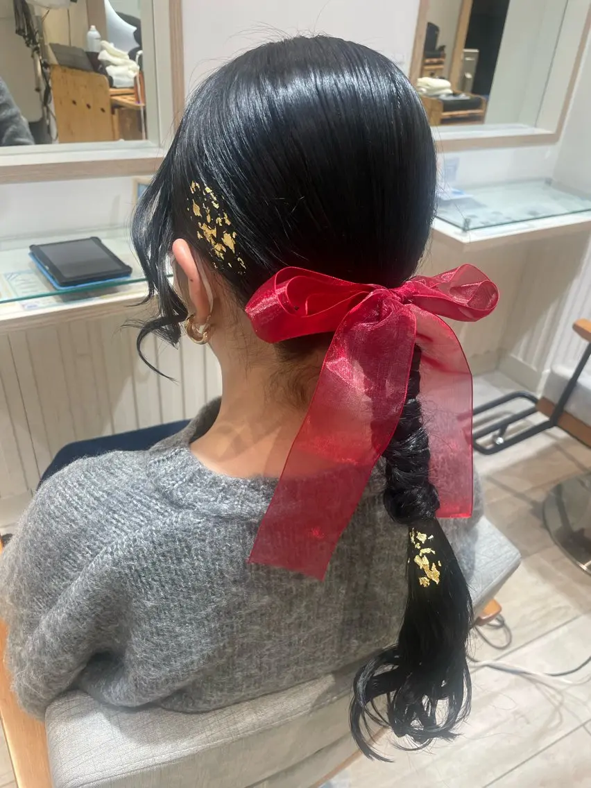 ロング ヘアアレンジ 卒業式のヘアスタイル ヘアセット 大川 夏実のヘアスタイル