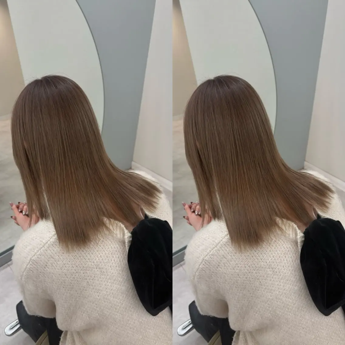 カラー ベージュカラー ブリーチ ミルクティーベージュ 小野 美咲のヘアスタイル