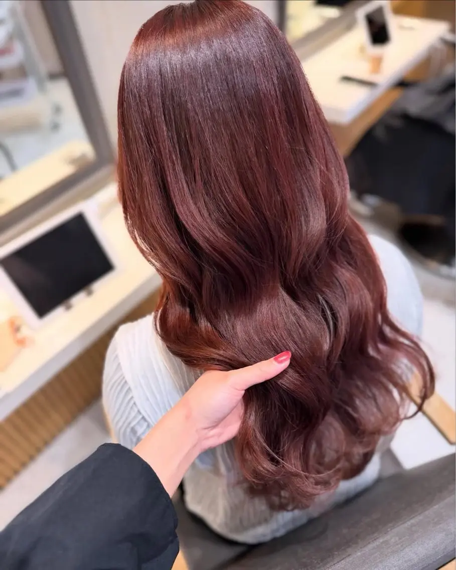 セミロング カラー ヘアカラー トリートメント ヘアセット/レイヤー 赤み消し/はるかのヘアスタイル