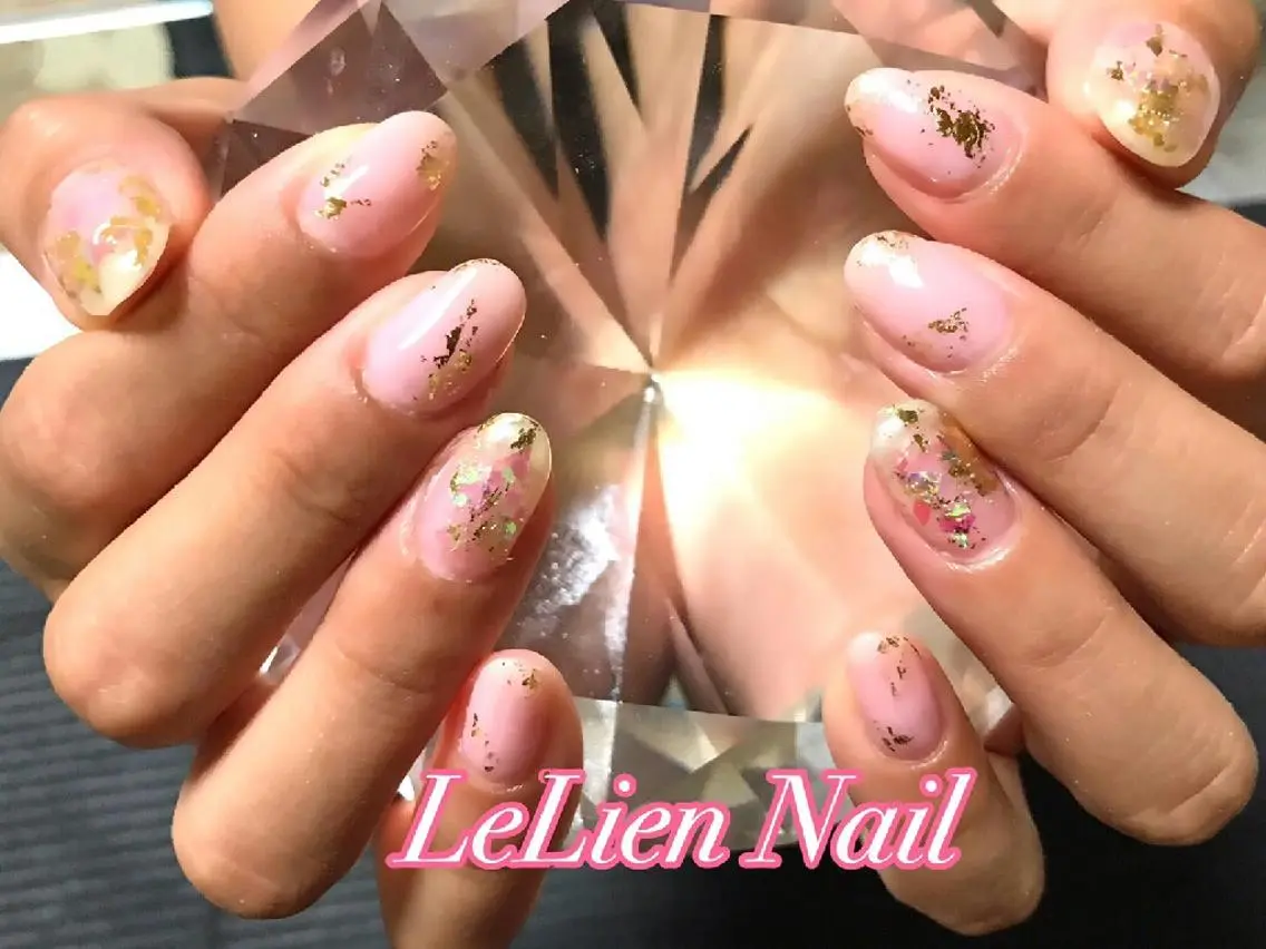 ネイル クリアネイル モチの良さ◉ フィルインネイル♡のネイルデザイン