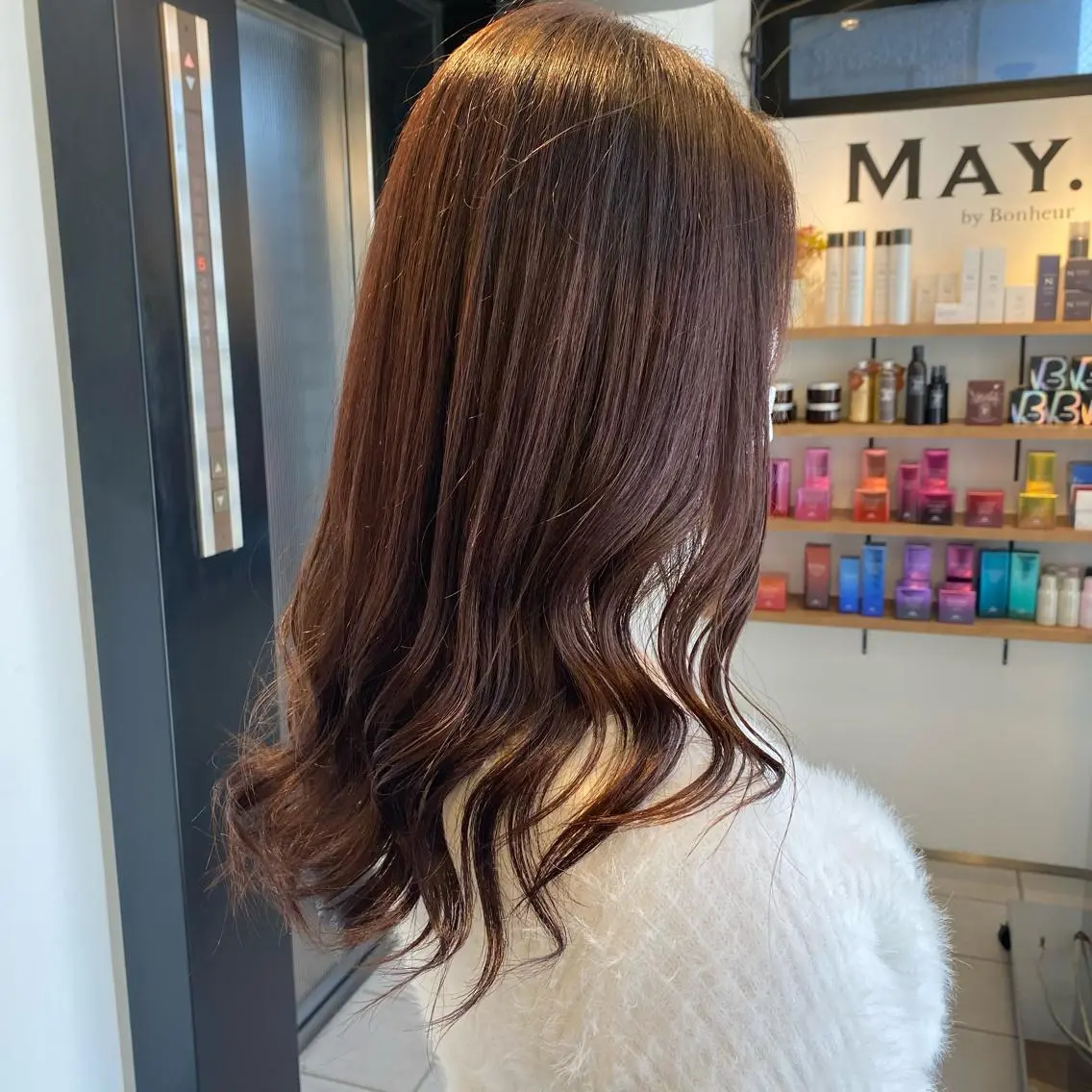 ロング カラー ノンダメージ⭐️ 透明感カラー中田七菜のヘアスタイル