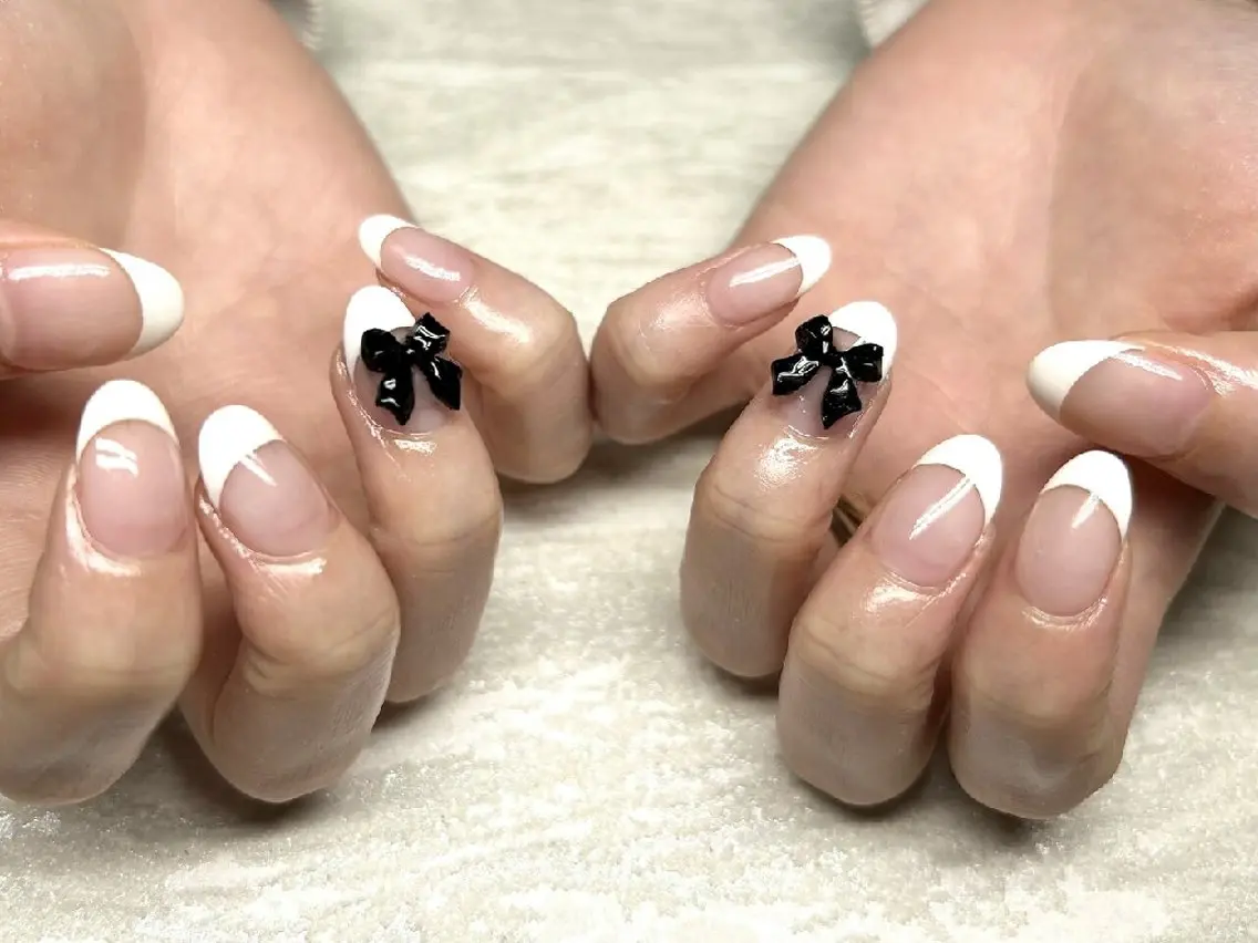 ネイル アートネイル クリアネイル 入学式 フレンチネイル 卒業式 JULIE NAILのネイルデザイン