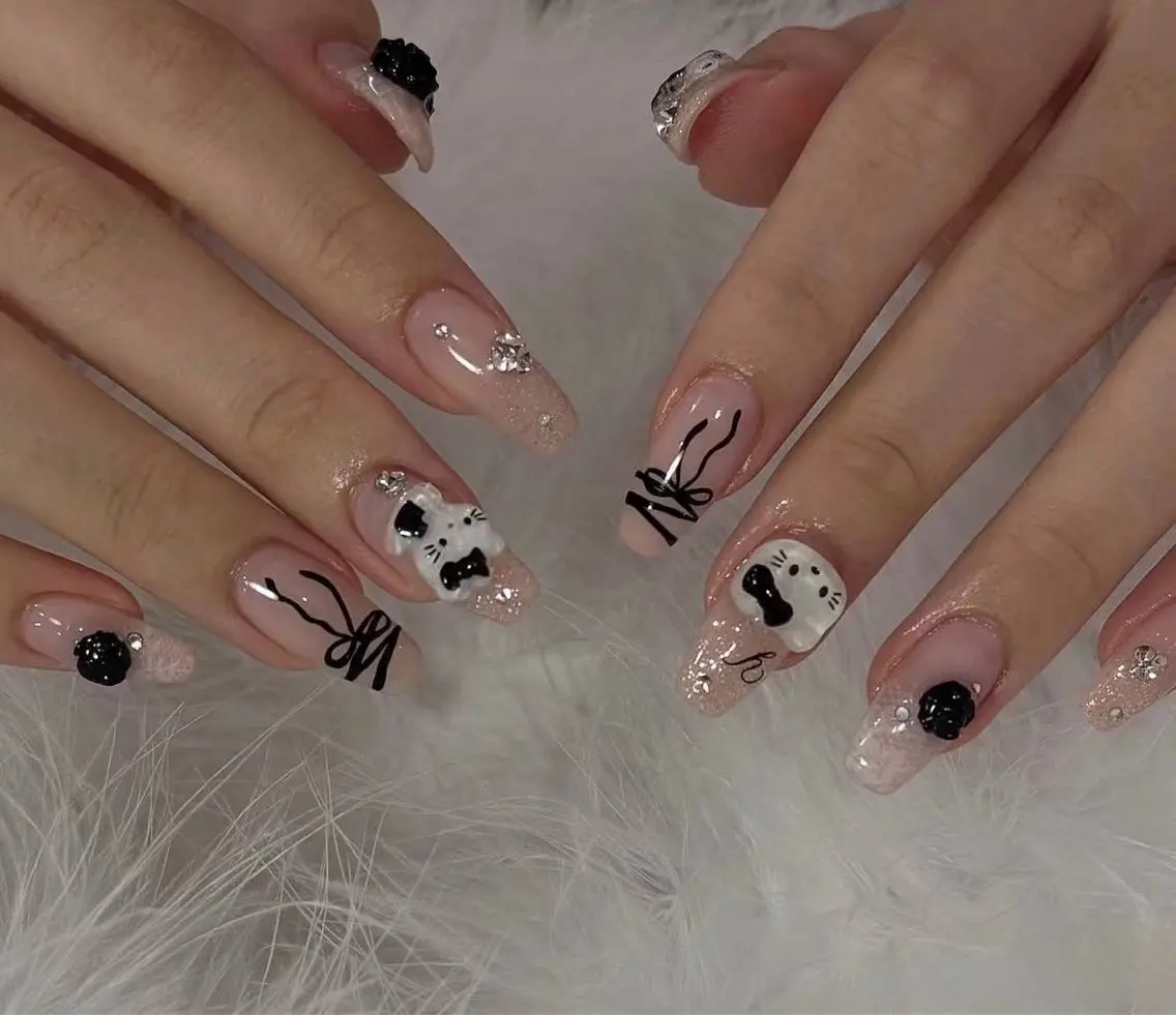 ネイル 長さ出し フレンチネイル グラデーション 卒業式 マグネットネイル ハンドネイル MIHANA NAILのネイルデザイン