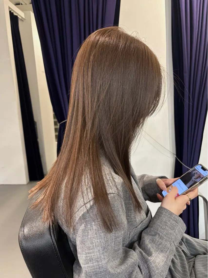 セミロング カラー 村田 りょうやのヘアスタイル