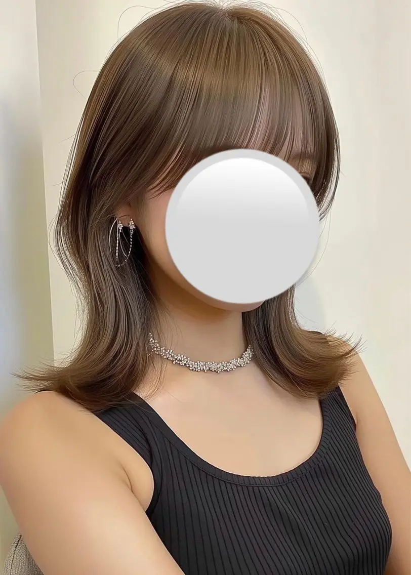 ミディアム カラー ベージュカラー ヘアカラー 明るめワンカラー/ うる艶カラー/ゆいなのヘアスタイル