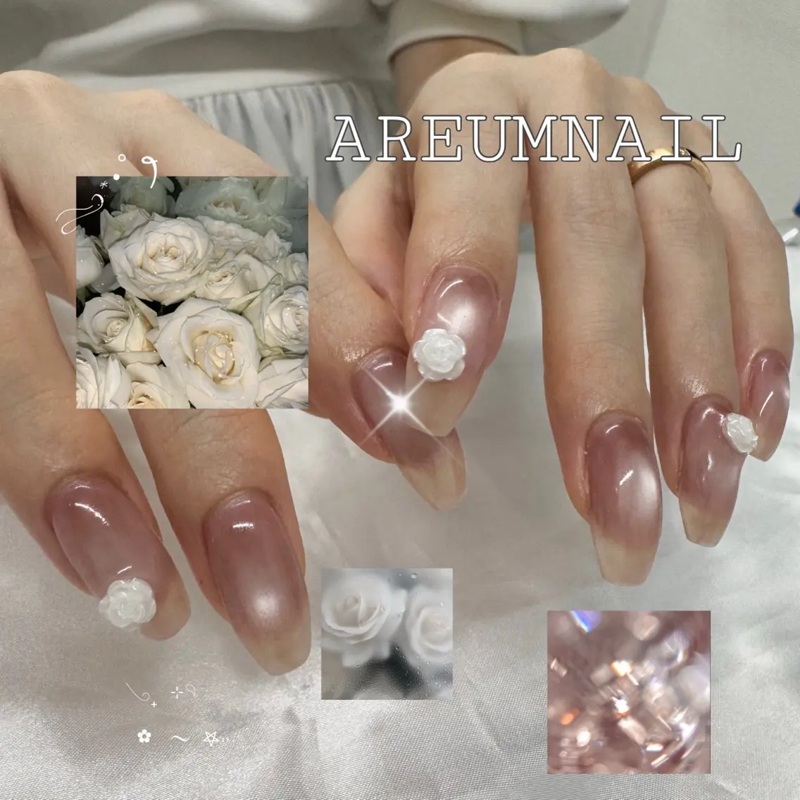 ネイル マグネットネイル ハンドネイル areum nailのネイルデザイン