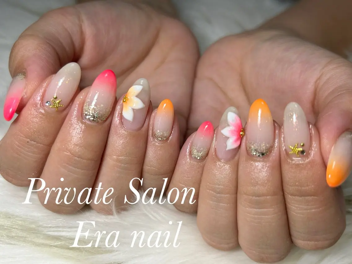 ネイル グラデーション ハンドネイル Era nailのネイルデザイン