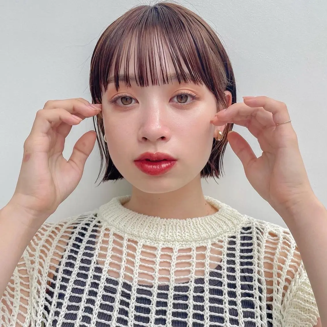 ショート カラー ベージュカラー ボブ ✨👑お洒落ショート ❣️村上せいな✨のヘアスタイル