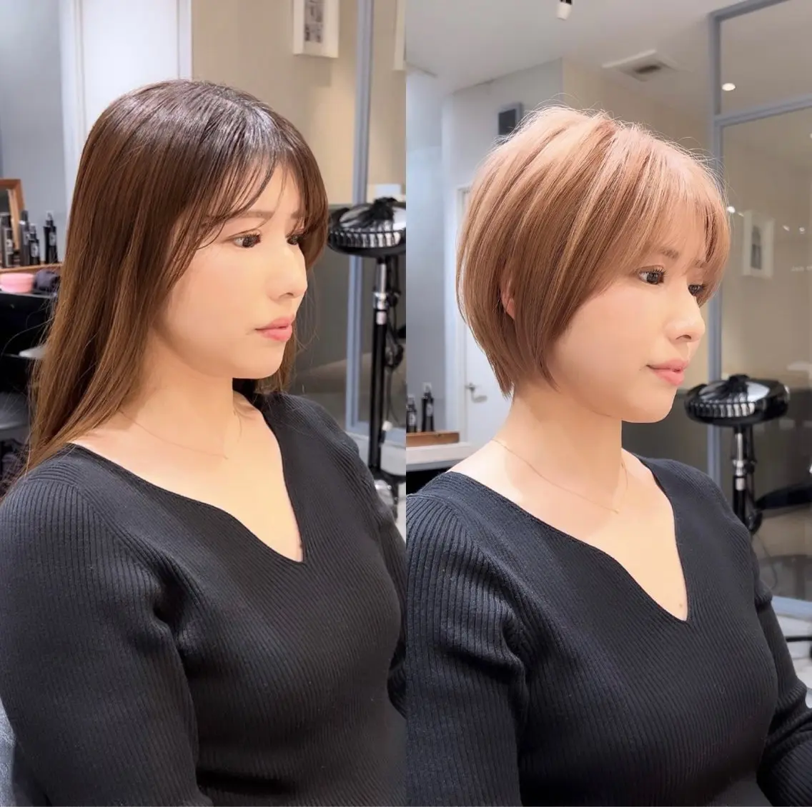 ショート カット ヘアカラー トリートメント レイヤー/ボブ 高嶋 優のヘアスタイル