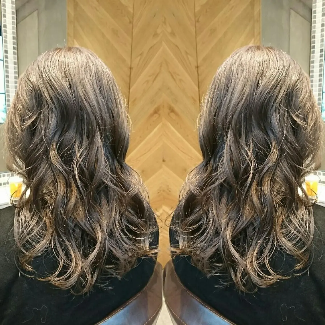 ミディアム カラー グレージュ イルミナカラー センター南 SEIJIのヘアスタイル