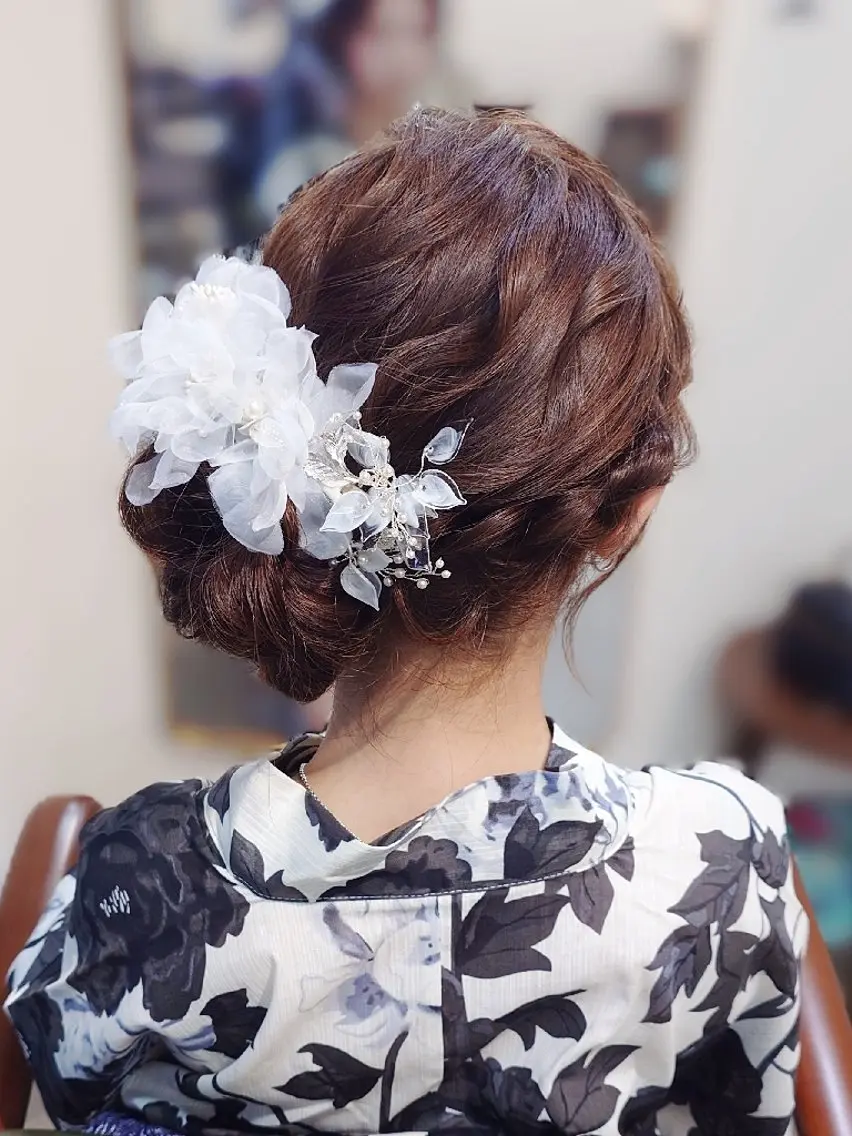 ヘアアレンジ お団子ヘア ヘアセット つぐみ ❤︎のヘアスタイル