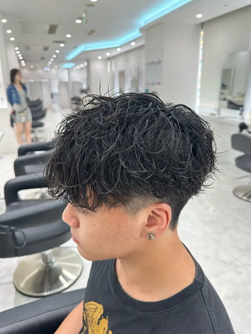 ショート パーマ メンズ カット パーマ 🐺韓国風メンズ特化 あさひ🐺のヘアスタイル