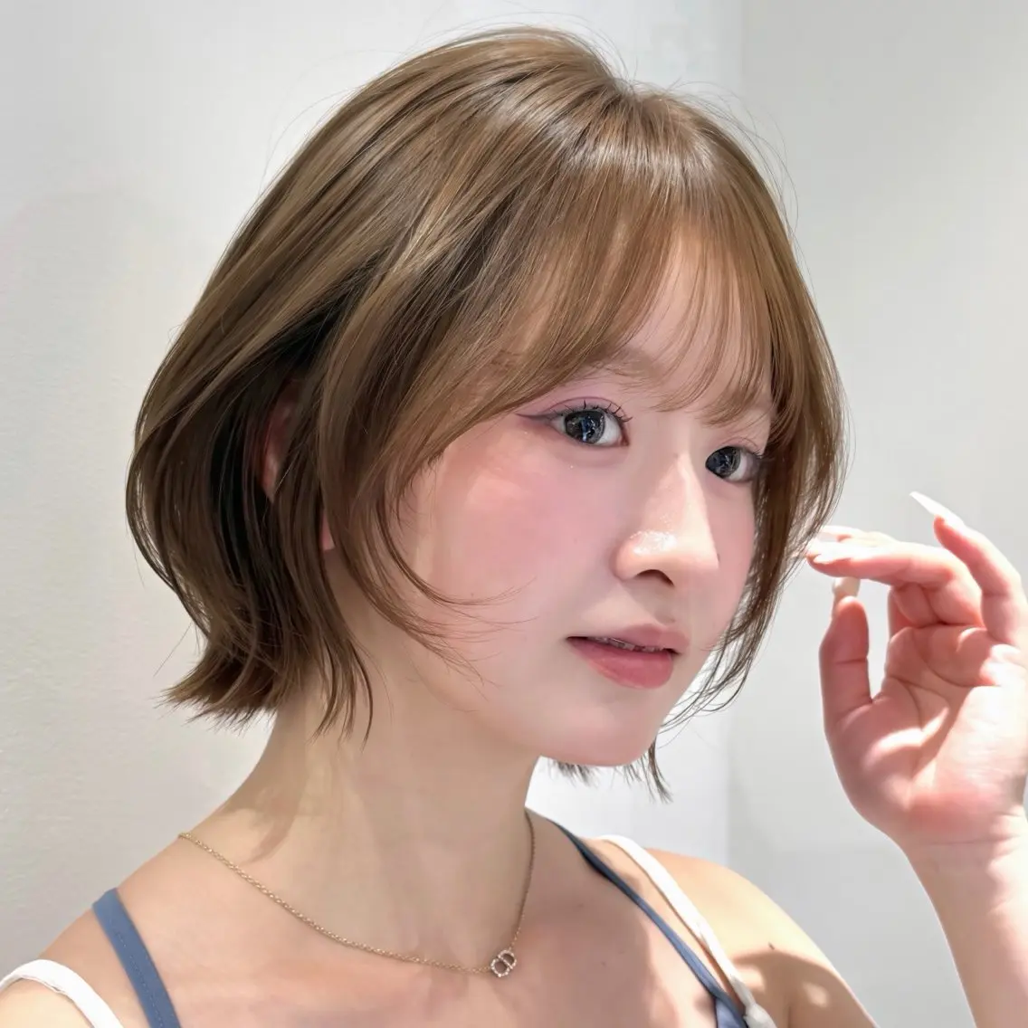 ショート カット ヘアカラー トリートメント 韓国/くびれミディ/ ボブレイヤー/千純のヘアスタイル