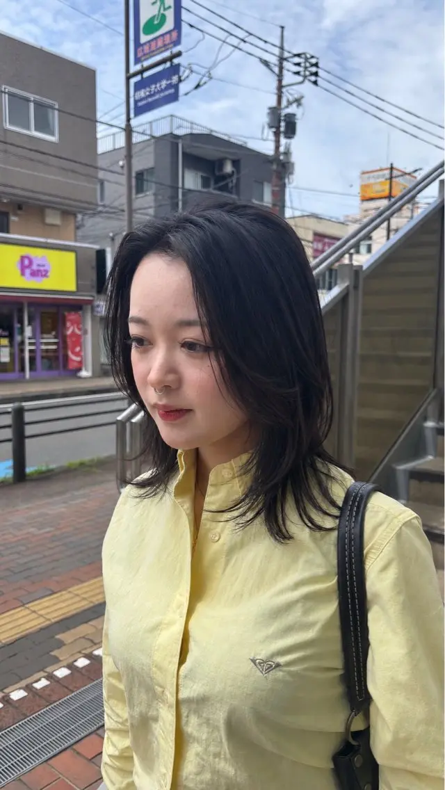 ミディアム 海外ヘア🇺🇸 レイヤー/ハイトーンのヘアスタイル