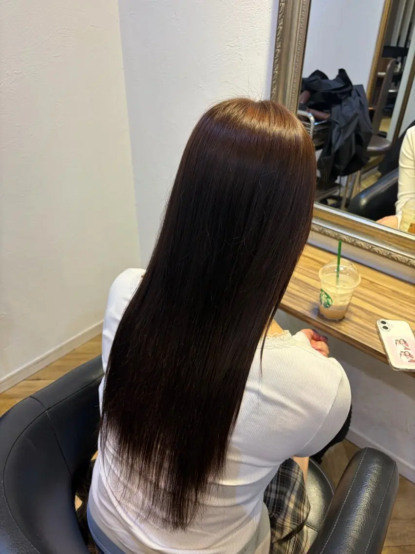 カラー ブラウンカラー 透明感カラー レッドカラー 💖那姫/ 艶髪似合わせカラー✨のヘアスタイル