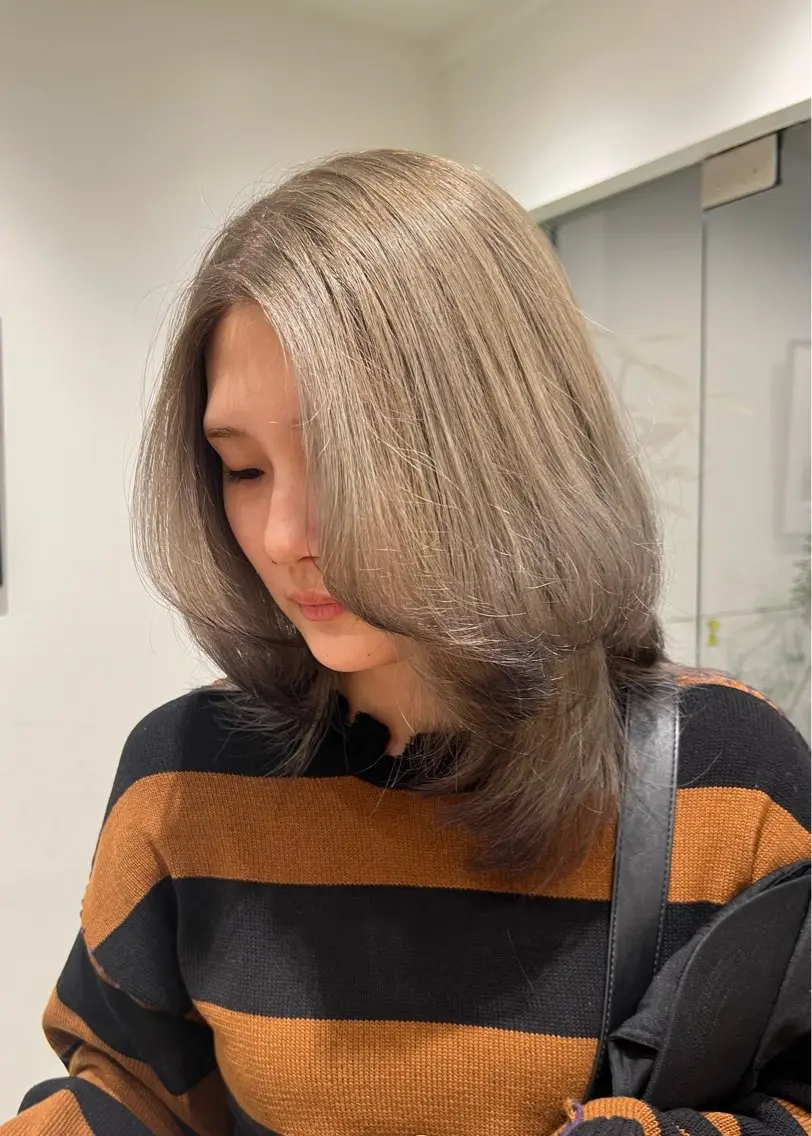 ミディアム カット ヘアカラー トリートメント パーマ/名古屋パーマ / コデラ ナナホのヘアスタイル