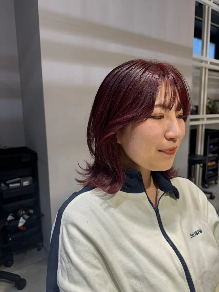 セミロング カラー ブラウンカラー ピンクカラー ピンクブラウン カット ヘアカラー トリートメント 似合う髪型が 分からない方へのヘアスタイル