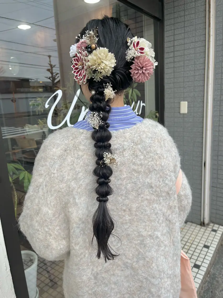 ロング ヘアアレンジ ヘアセット 立野 希沙のヘアスタイル