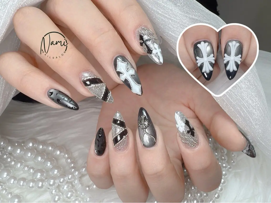 ネイル ガーリー 韓国ネイル ロングネイル 持ち込み ハンドネイル Nami nail salonのネイルデザイン