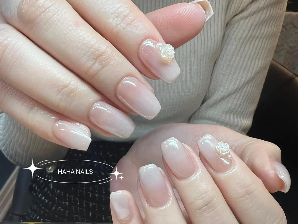 ネイル グラデーション ピンク シンプルネイル 春ネイル ハンドネイル West Coast ネイルサロンのネイルデザイン