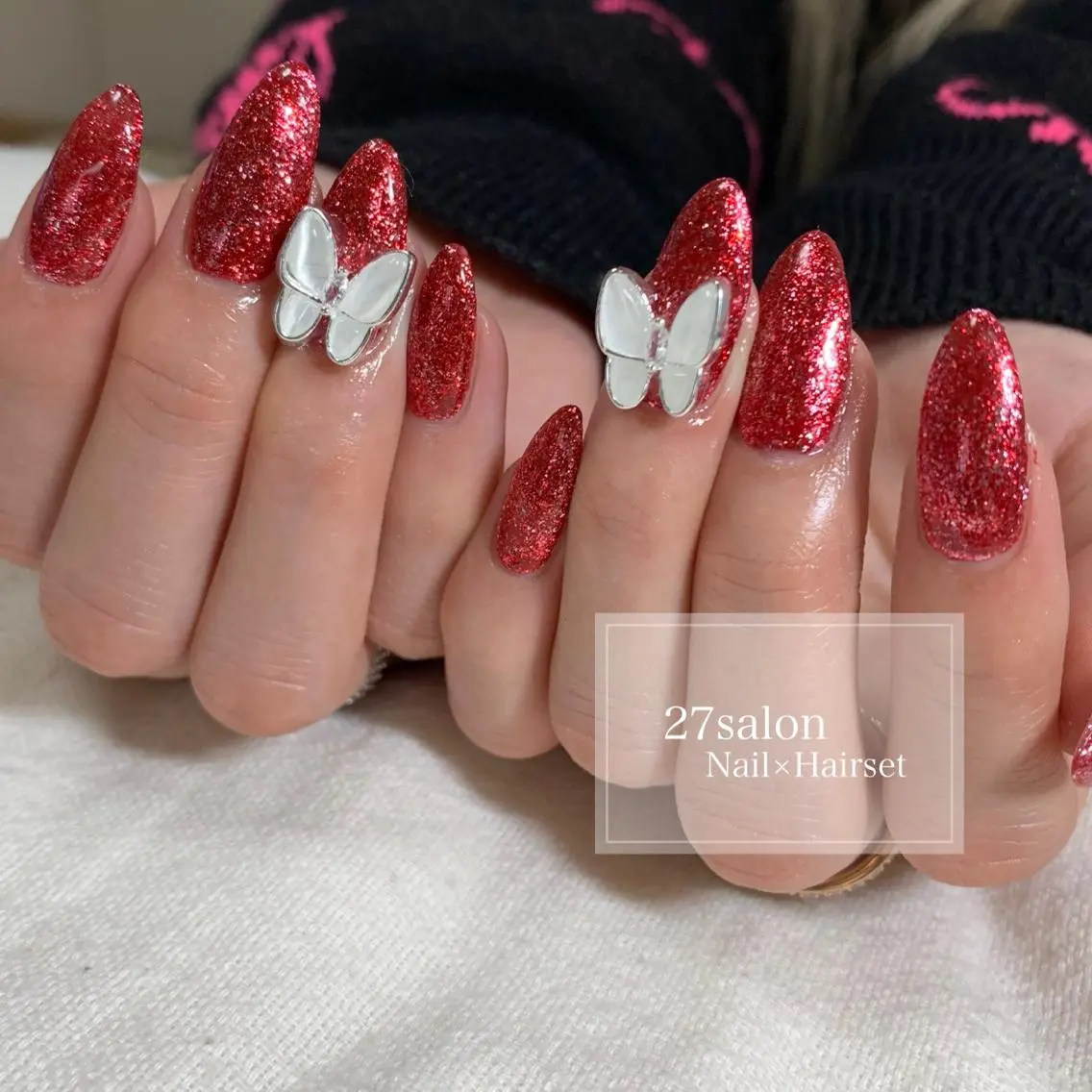 ネイル 赤色 27salon yuinaのネイルデザイン