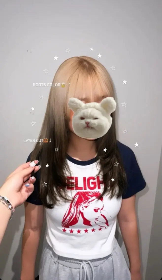 セミロング カラー レイヤーカット カット ヘアカラー KANO🐈‍⬛🎀 ニュアンス/レイヤーのヘアスタイル