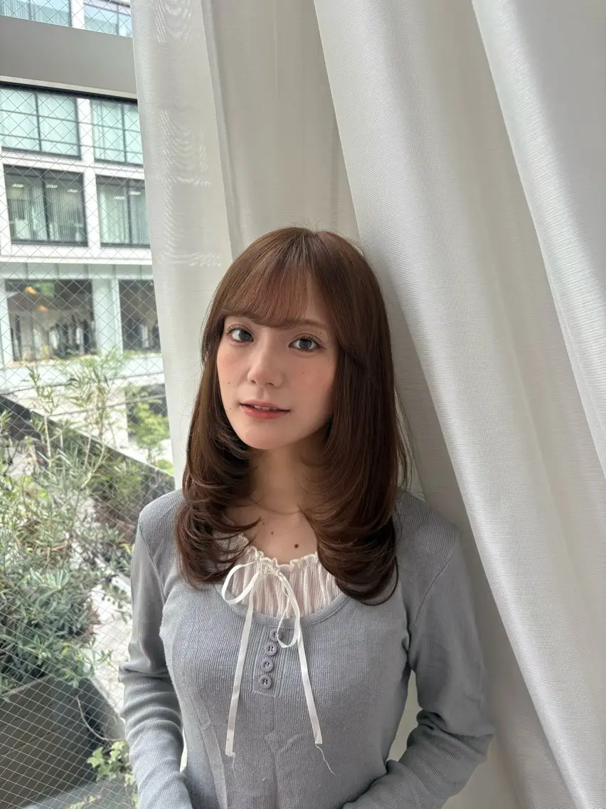 ミディアム きょうか🎀レイヤー カットモデル募集中のヘアスタイル