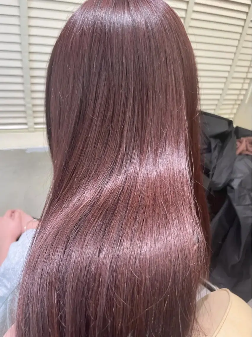 ロング カラー ブリーチ ブラウンカラー ピンクカラー ピンクブラウン ヘアカラー トリートメント 多系統似合わせ/ tsuburaのヘアスタイル