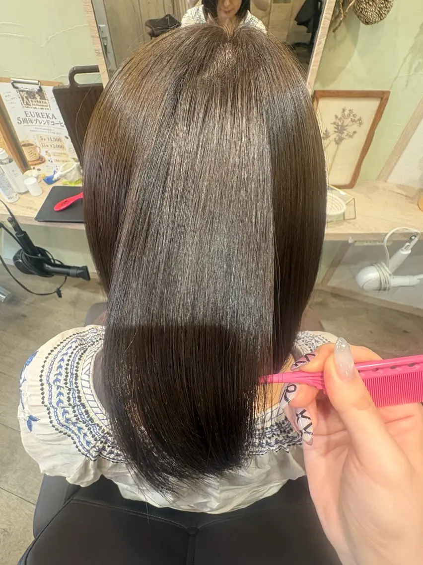 ミディアム カラー 髪質改善 🤍ちなつ /髪質改善ヘアエステのヘアスタイル