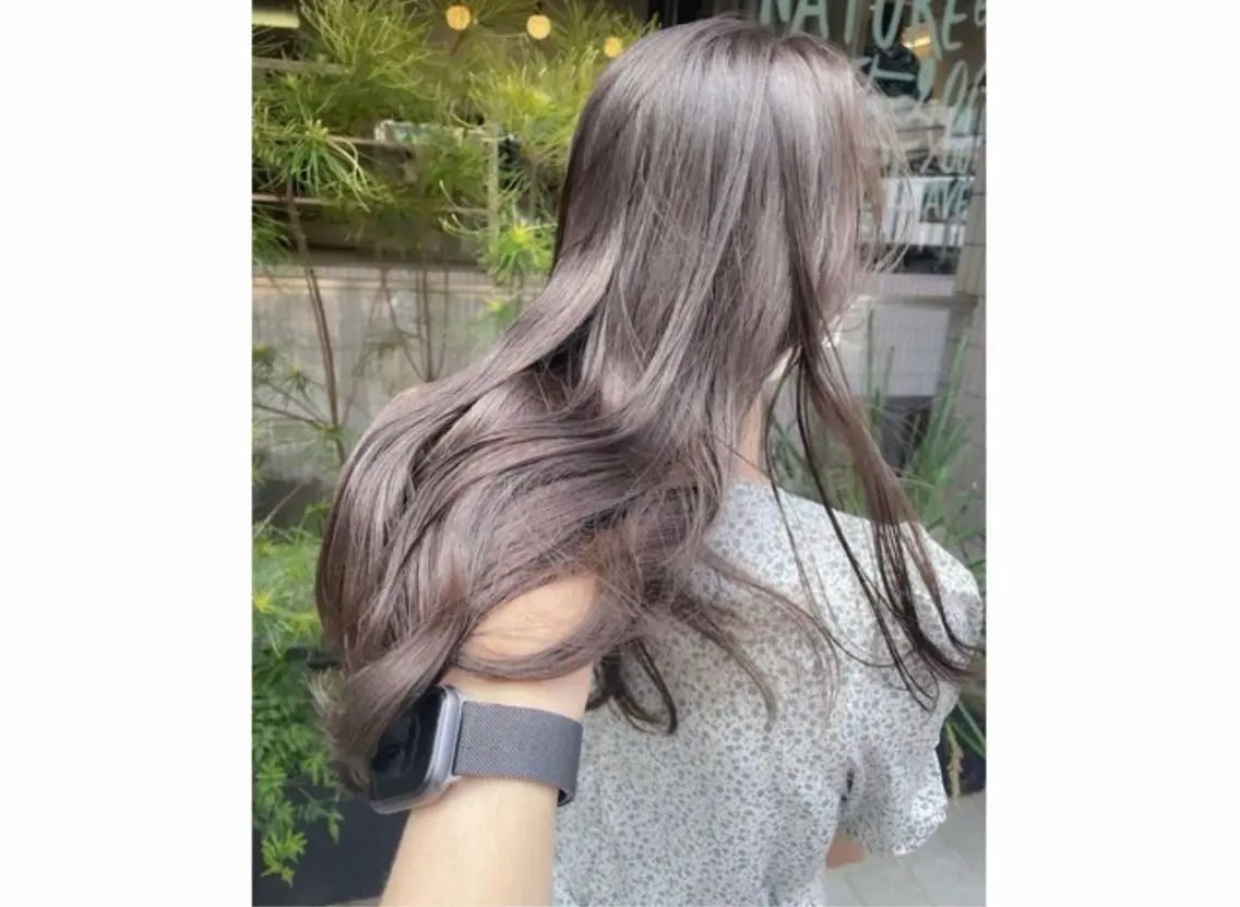 透明感カラー＋髪質改善バイカルテTR（超音波TR付）￥17500→¥14000の写真
