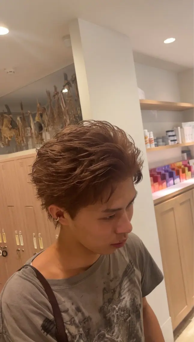 ショート カラー メンズ カット ヘアカラー ブリーチ無しカラー/ 美髪改善💠てんゆうのヘアスタイル