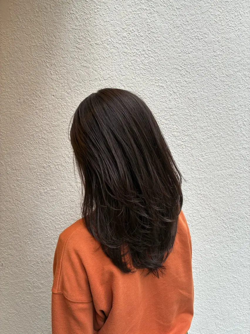 セミロング レイヤーカット メンズカット◎さくら /眉毛/メンズパーマのヘアスタイル