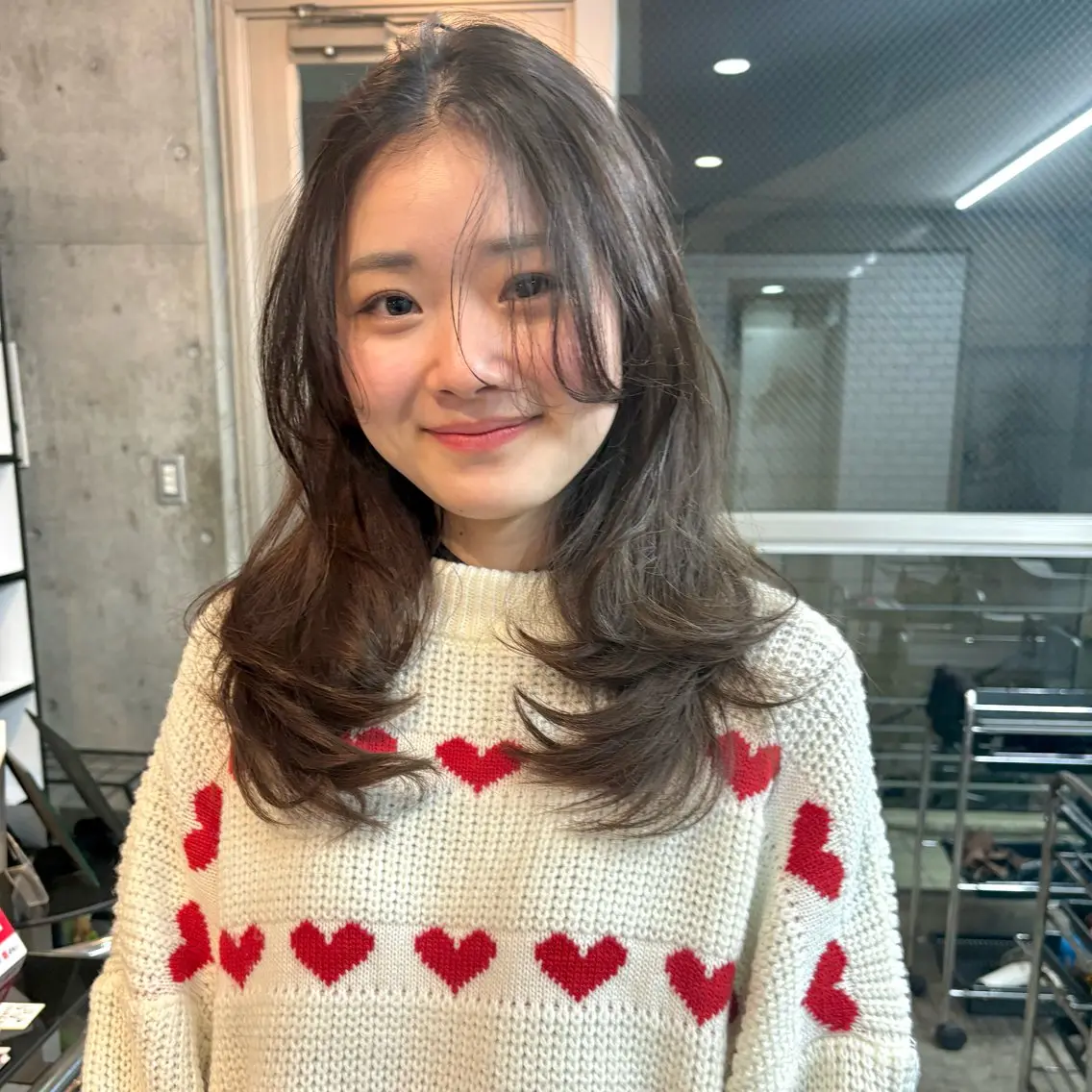 セミロング レイヤーカット カット ヘアカラー トリートメント RIHO/ 小顔レイヤー/抜け感のヘアスタイル